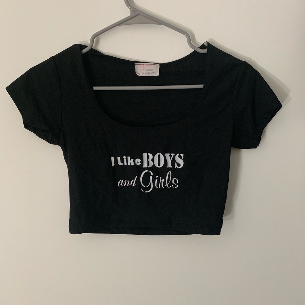 ❤️I like boys and girls crop top